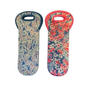 New LILLY PULITZER wine tote bags beverage set of 2